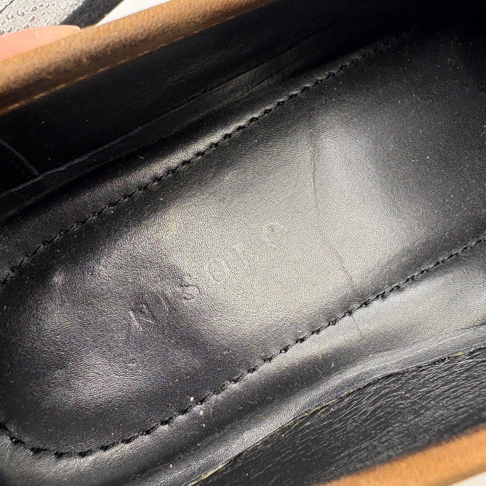 Nisolo Alejandro Penny Loafers Mens 10.5 Tobacco Brown Nubuck Leather Shoes - Picture 6 of 9